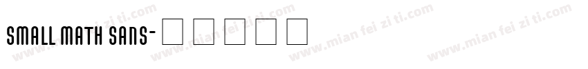 small math sans字体转换